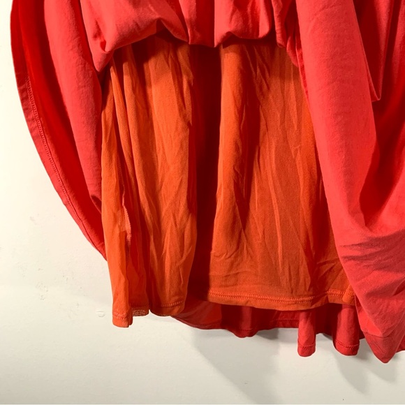 Garnet Hill Goddess Siren Knit Dress Coral Surplice - Picture 7 of 10